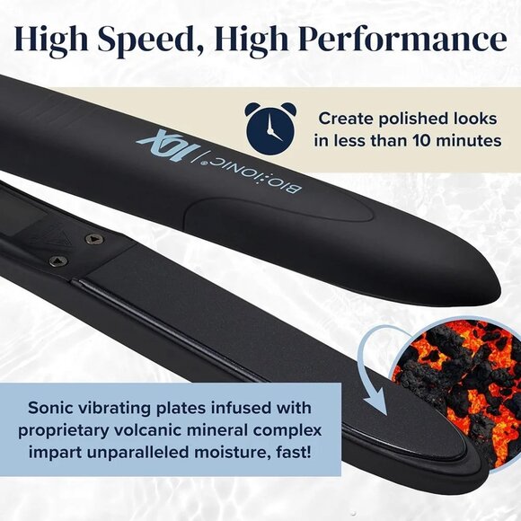 Bio Ionic 10X Styling Iron 1" Hair Straightener Moisturizing Heat Technology New - Picture 4 of 15